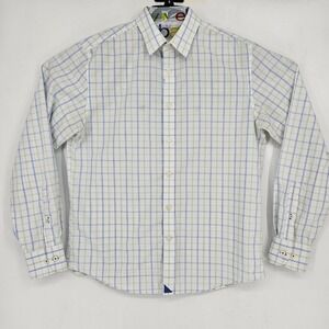 Untuckit Shirt‎ Mens Large Button Up Casual Preppy Long Sleeve Plaid FLAWS